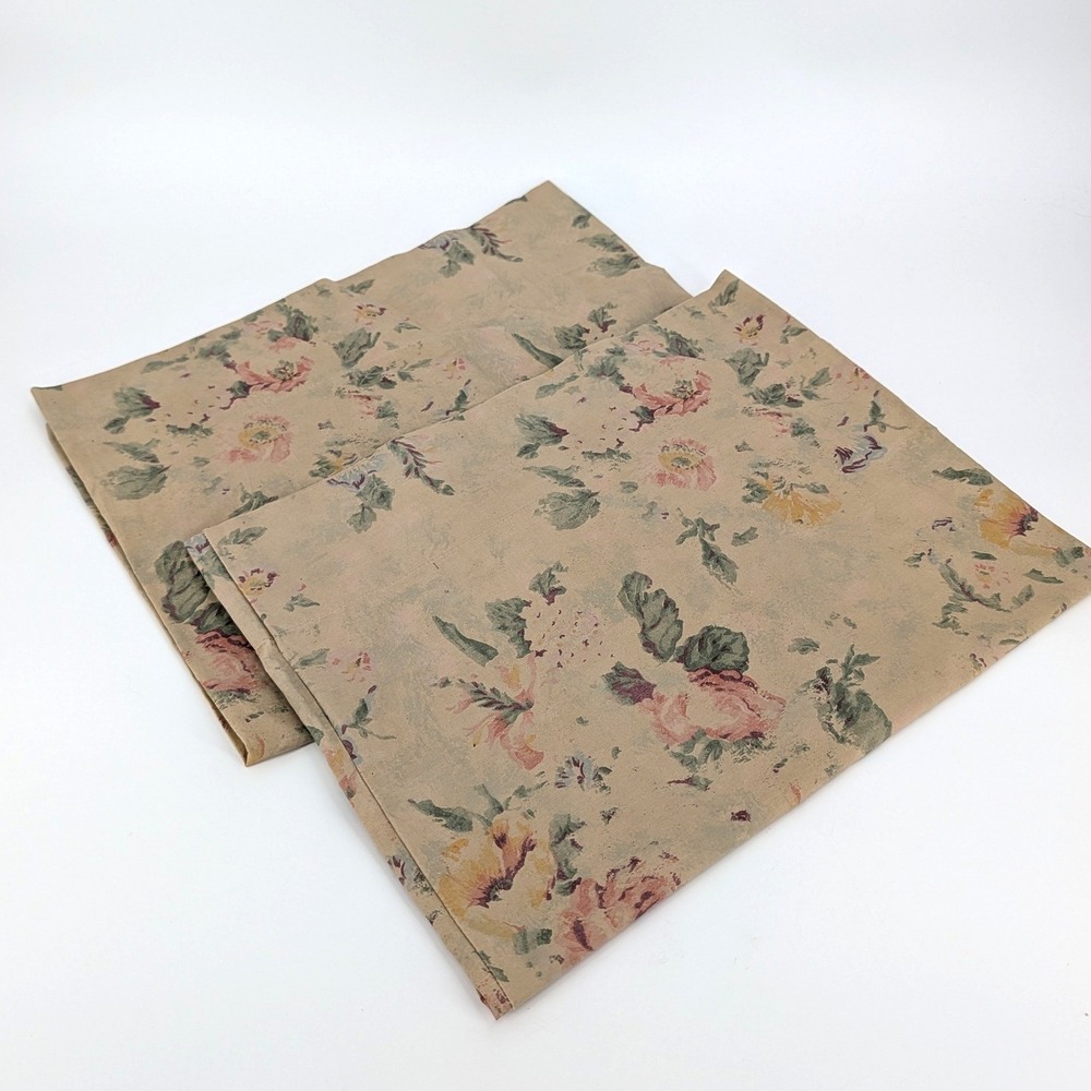 Ralph Lauren Francesca 90s Floral Pillowcases Vintage Cotton USA Standard Set 2